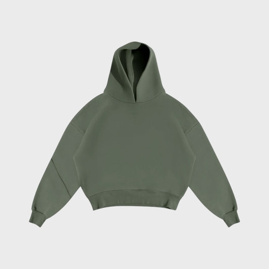 Boxy Hoodie | Olive